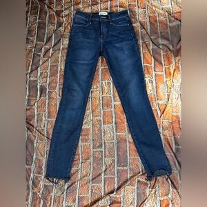 Frame Denim Dark Blue Skinny Jeans